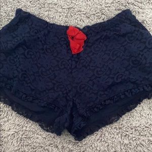 Blue sleep shorts